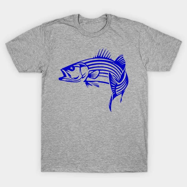 Striped Bass T-Shirt by  The best hard hat stickers 